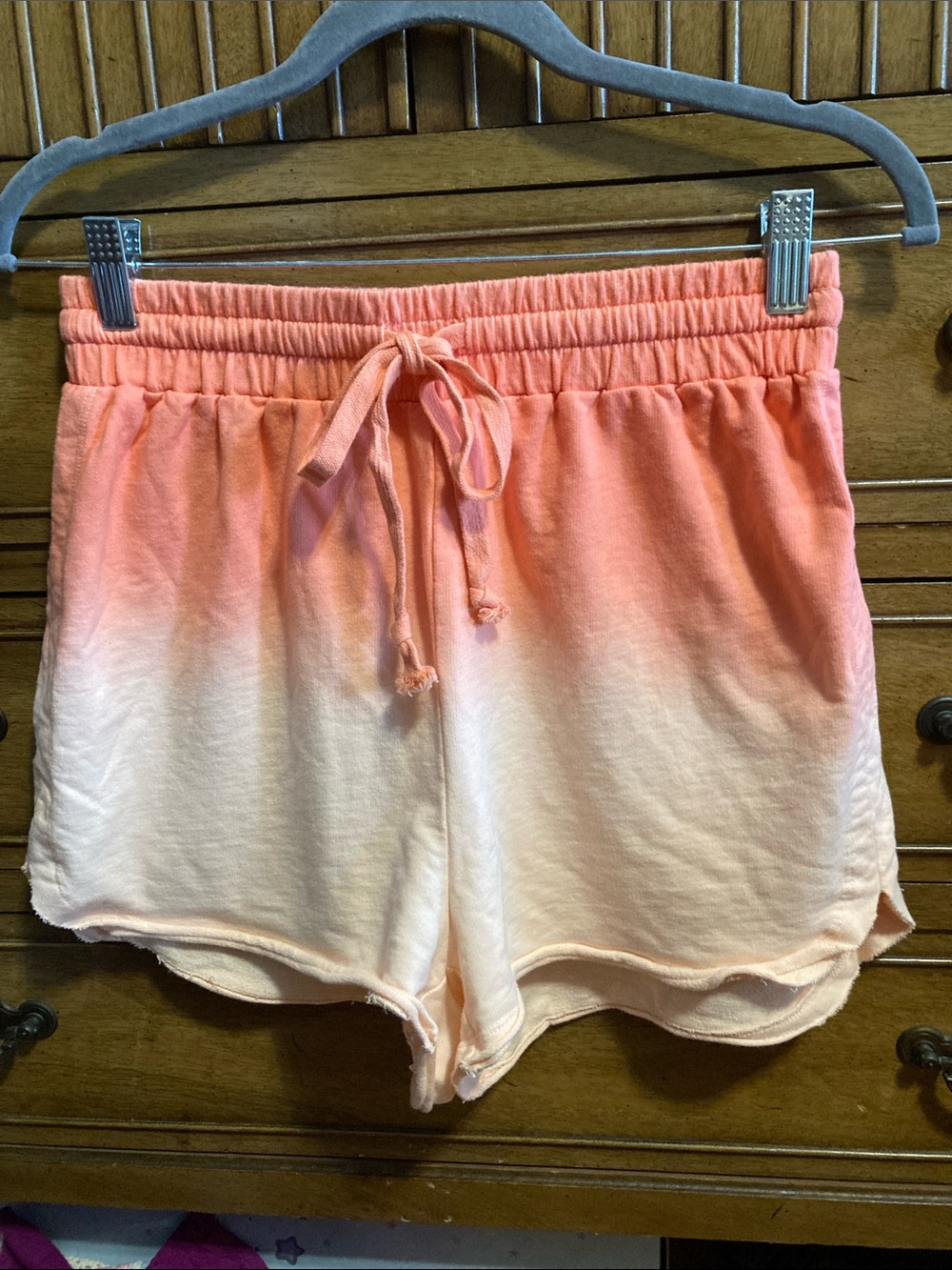 Hem & Thread 100% Cotton Lounge Ombré Tangerine Shorts